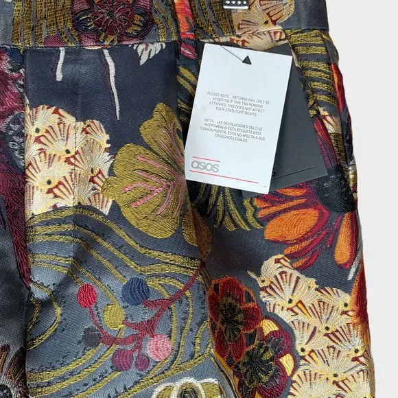 NWT ASOS EDITION Slim Suit 2-pc Jacket 38 Pants 31x30 Jacquard LIMITED EDITION - Picture 8 of 8